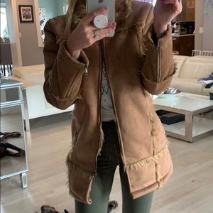 Faux Suede Coat
